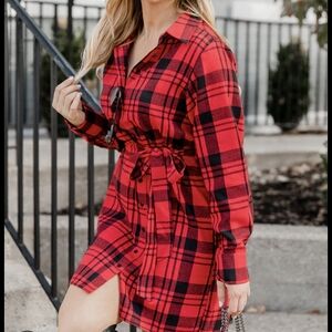 EXPRESS Plaid Shirt Dress